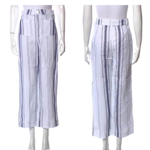 Reformation Striped High-Waisted Women's linen Pants